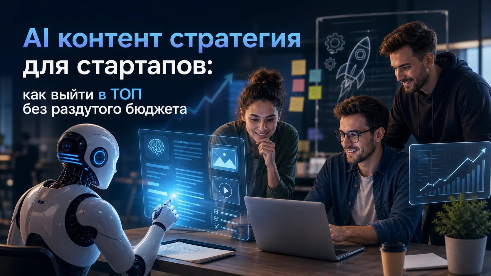 AI контент стратегия для стартапов: как выйти в ТОП без раздутого бюджета