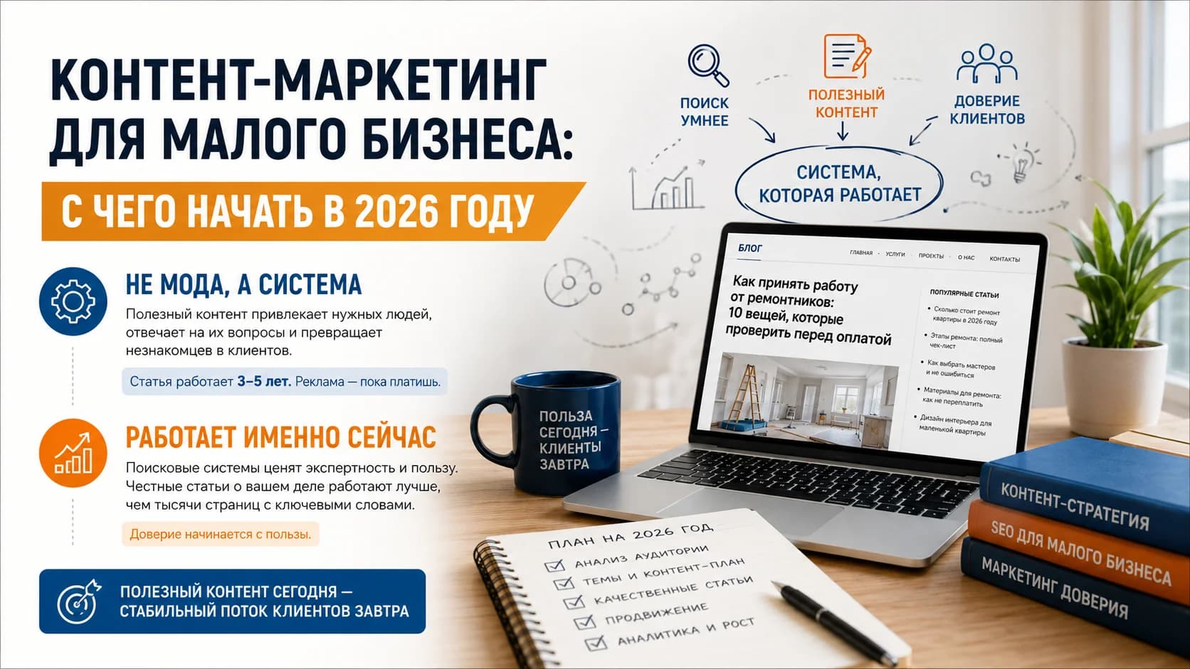 Контент-маркетинг для малого бизнеса: с чего начать в 2026 году