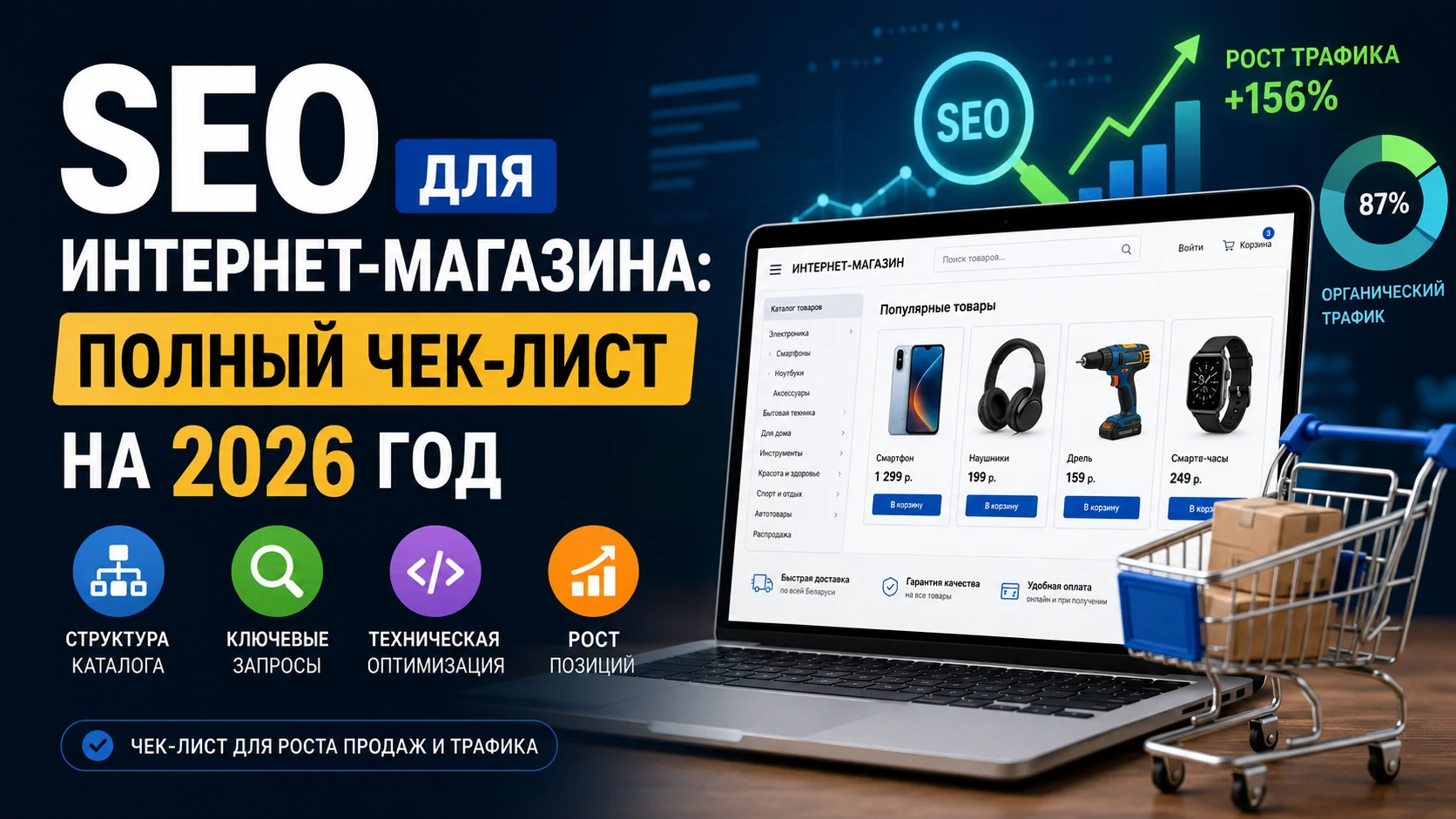 SEO для интернет-магазина: полный чек-лист на 2026 год